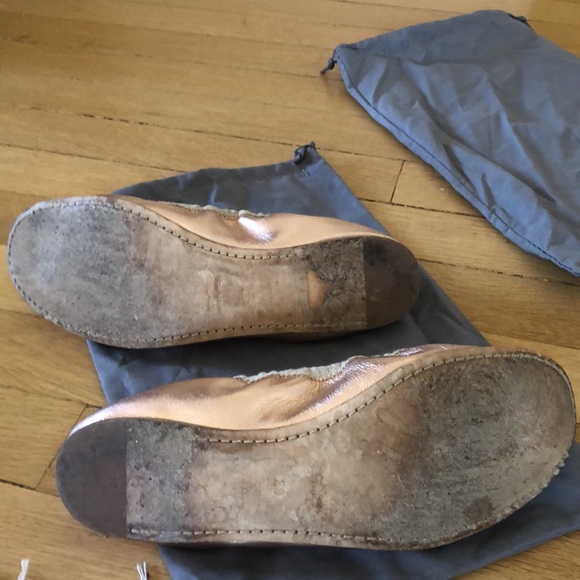 Mui Mui Open Toe Ballet Flat. Sz. 9. Metallic Rose. - Picture 5 of 8